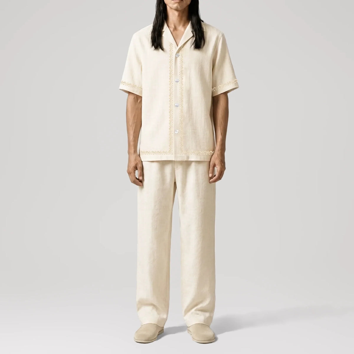 Chemise Riviera TerraLinen Bazaar Ivory, vue de face