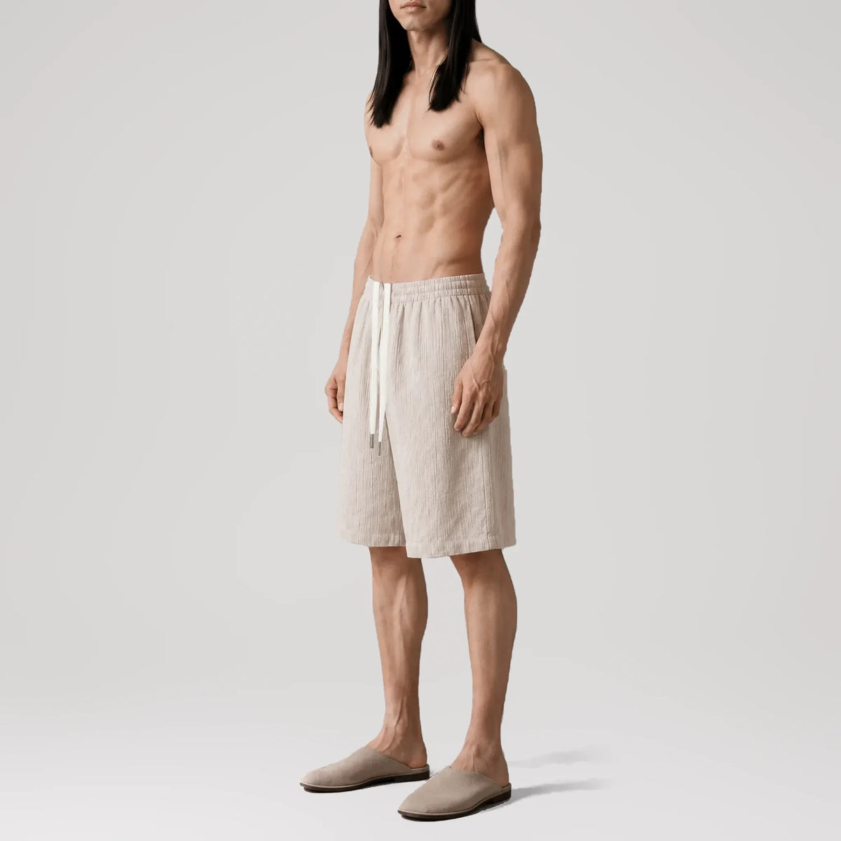 AngelWeave Sand Gauze Bermuda Shorts, front view