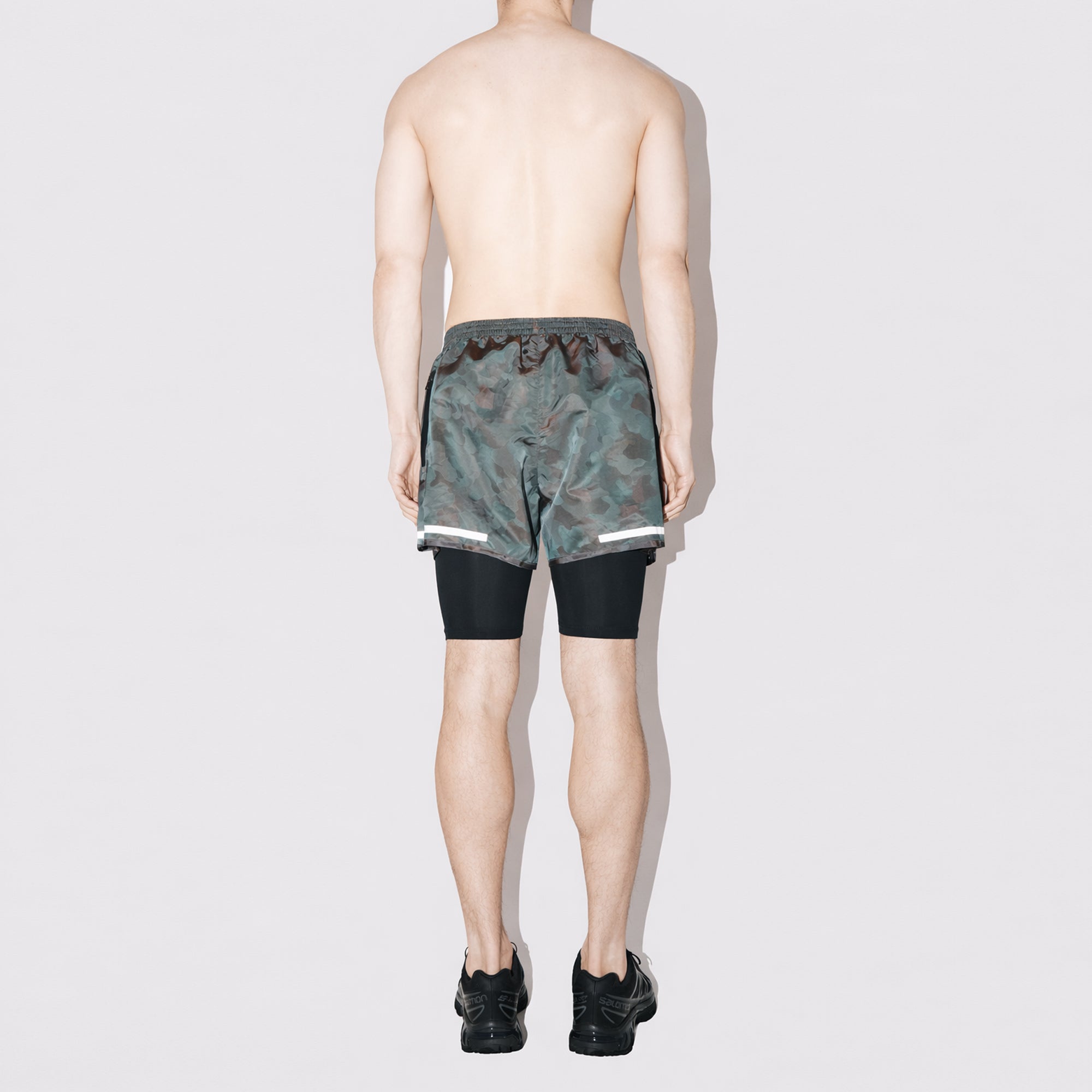 Camo Grigio Running Shorts