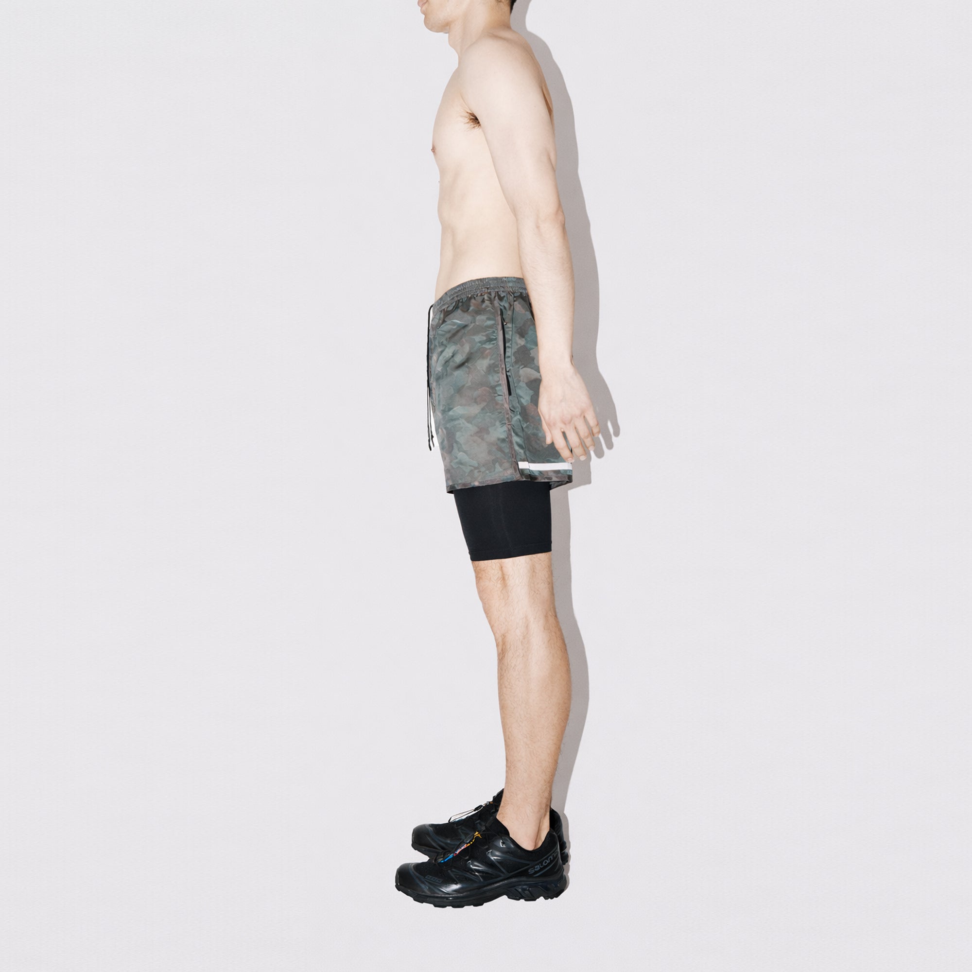 Camo Grigio Running Shorts