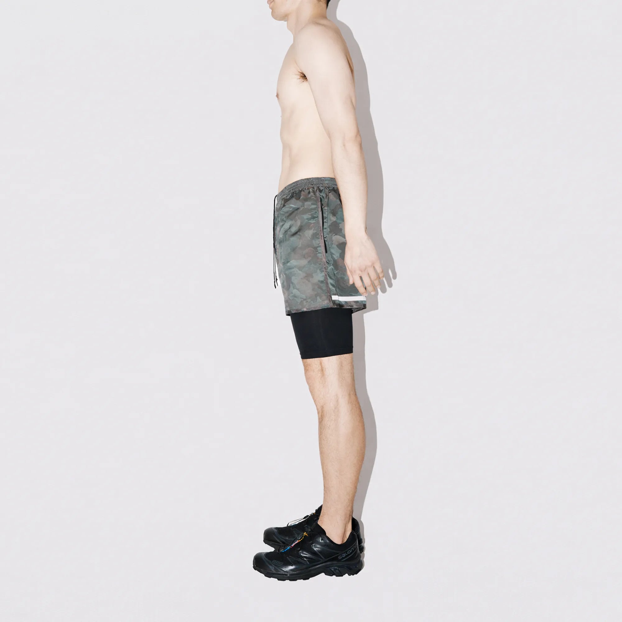 Camo Grigio Running Shorts
