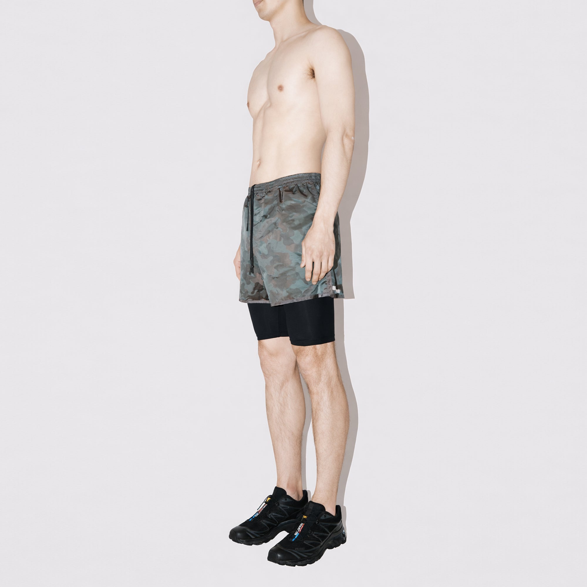 Camo Grigio Running Shorts
