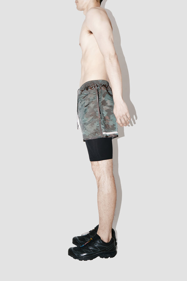 Camo Grigio Running Shorts