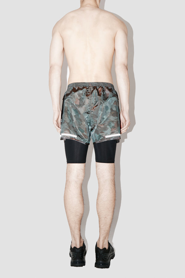 Camo Grigio Running Shorts