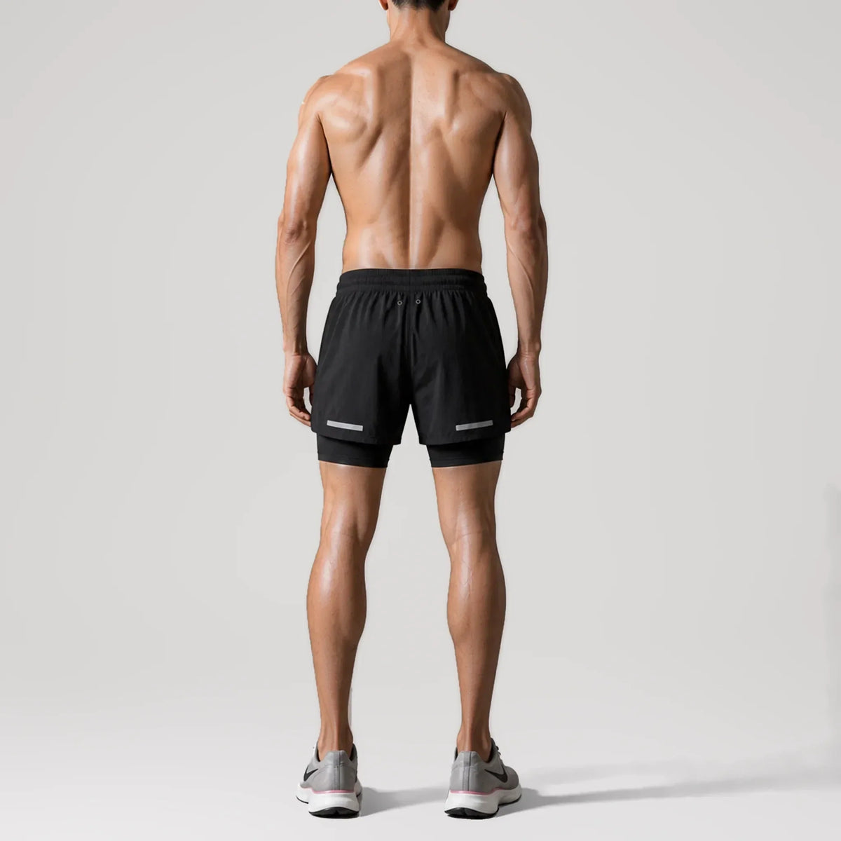 Short de running Tempo NoirLite, vue de dos