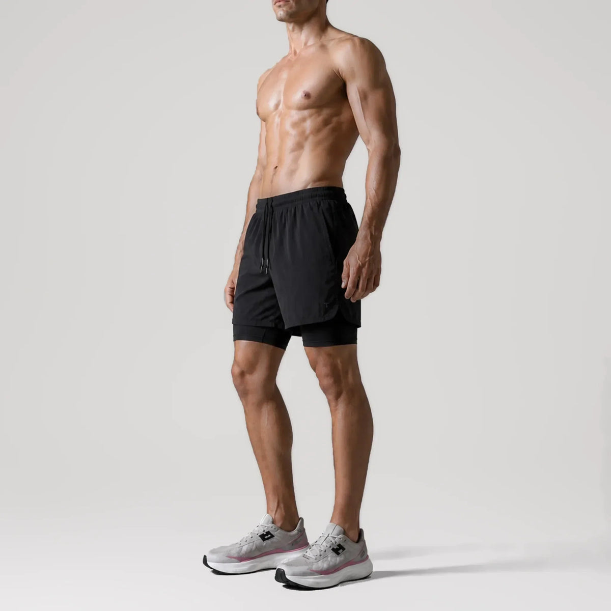 Short de running Tempo NoirLite, vue de profil