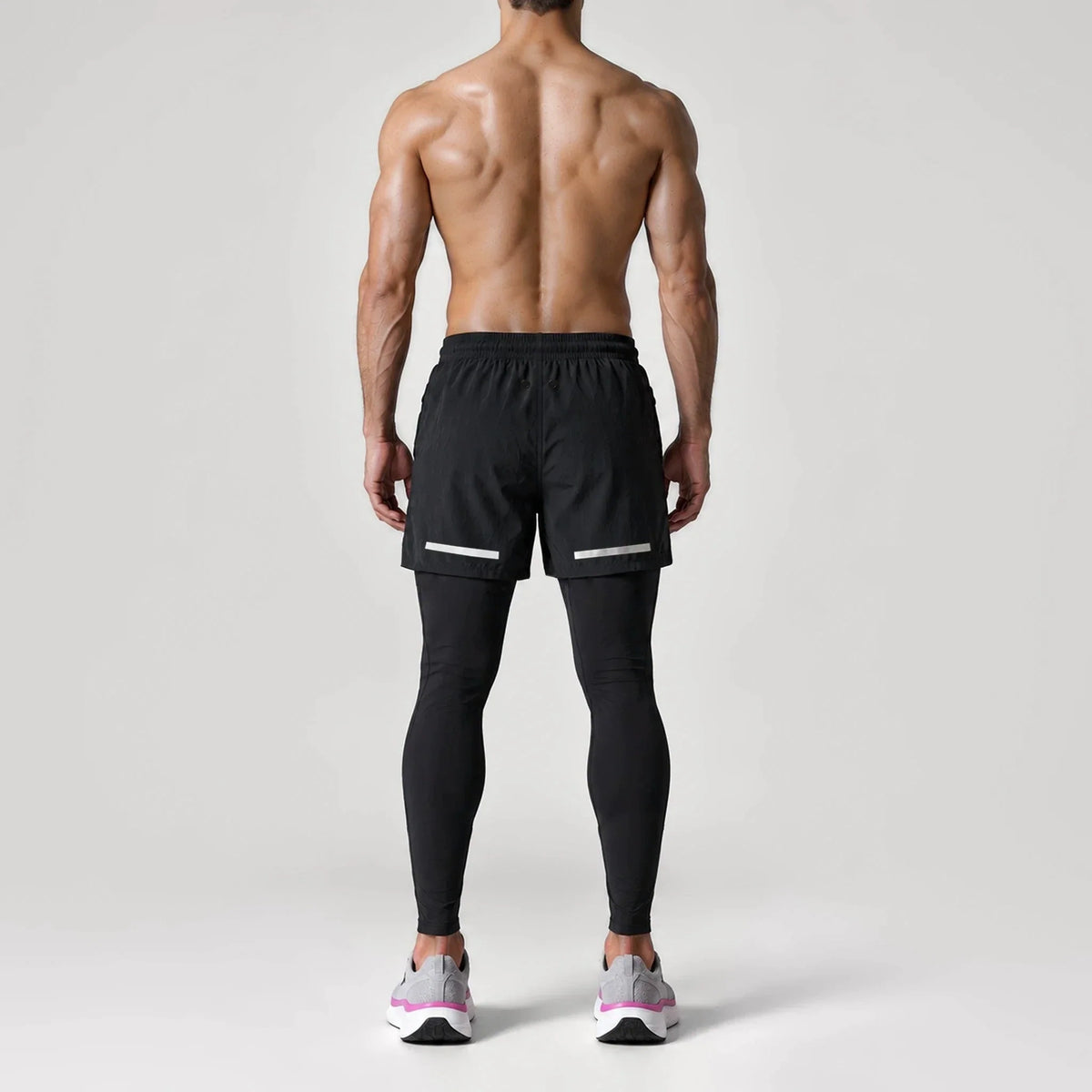 Collant de running NoirLite, vue de dos