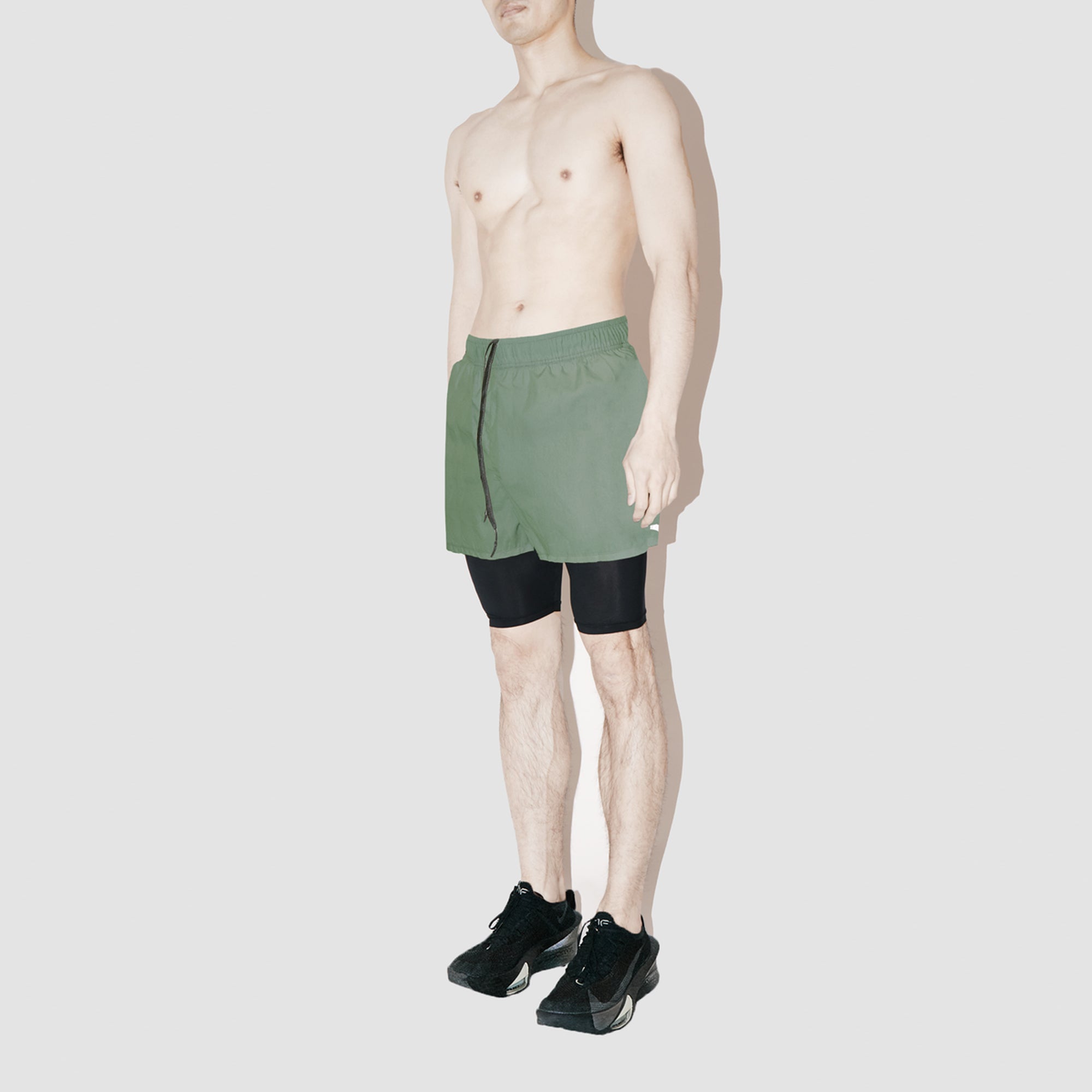 AquaSilk Khaki Running Shorts