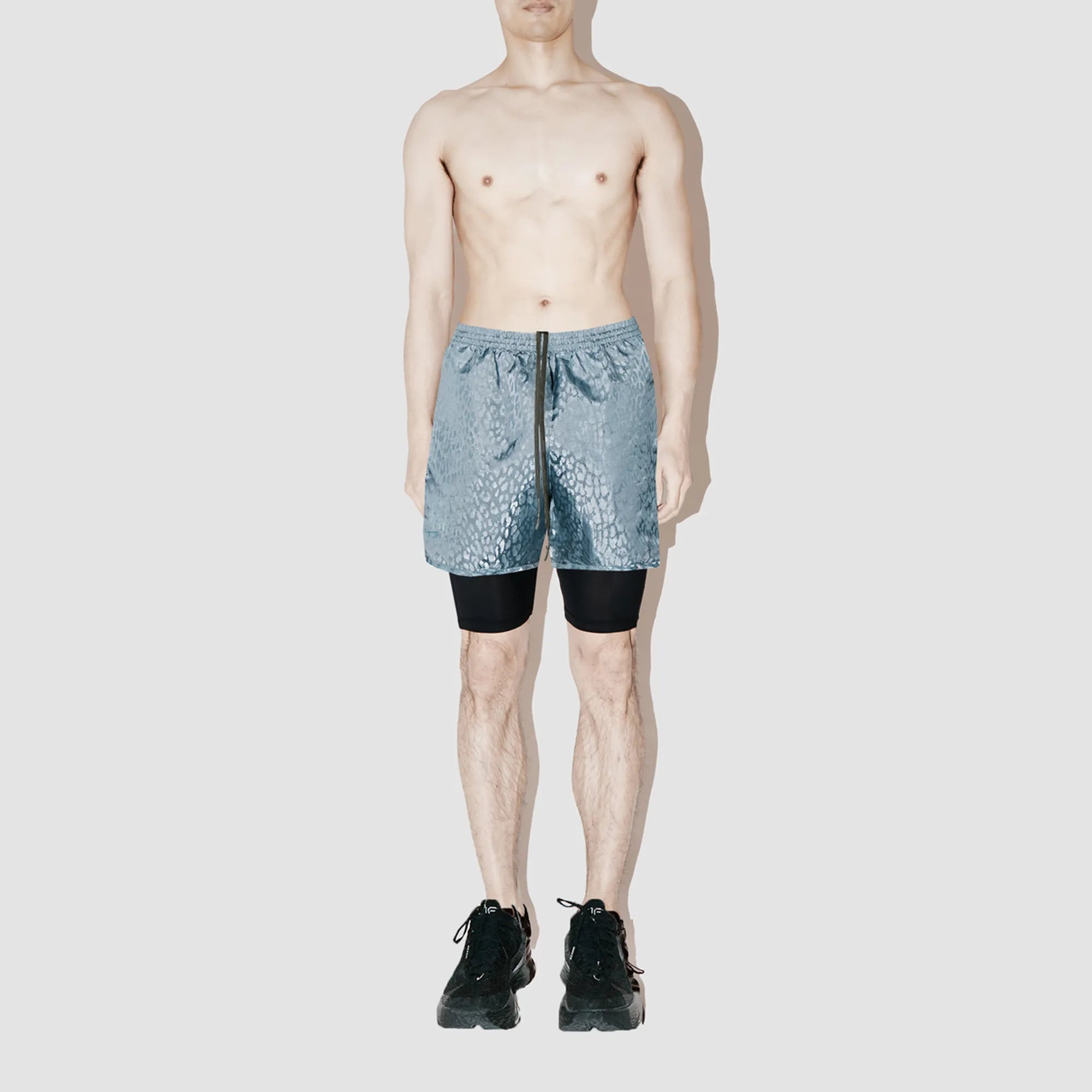 Leopard Space Running Shorts