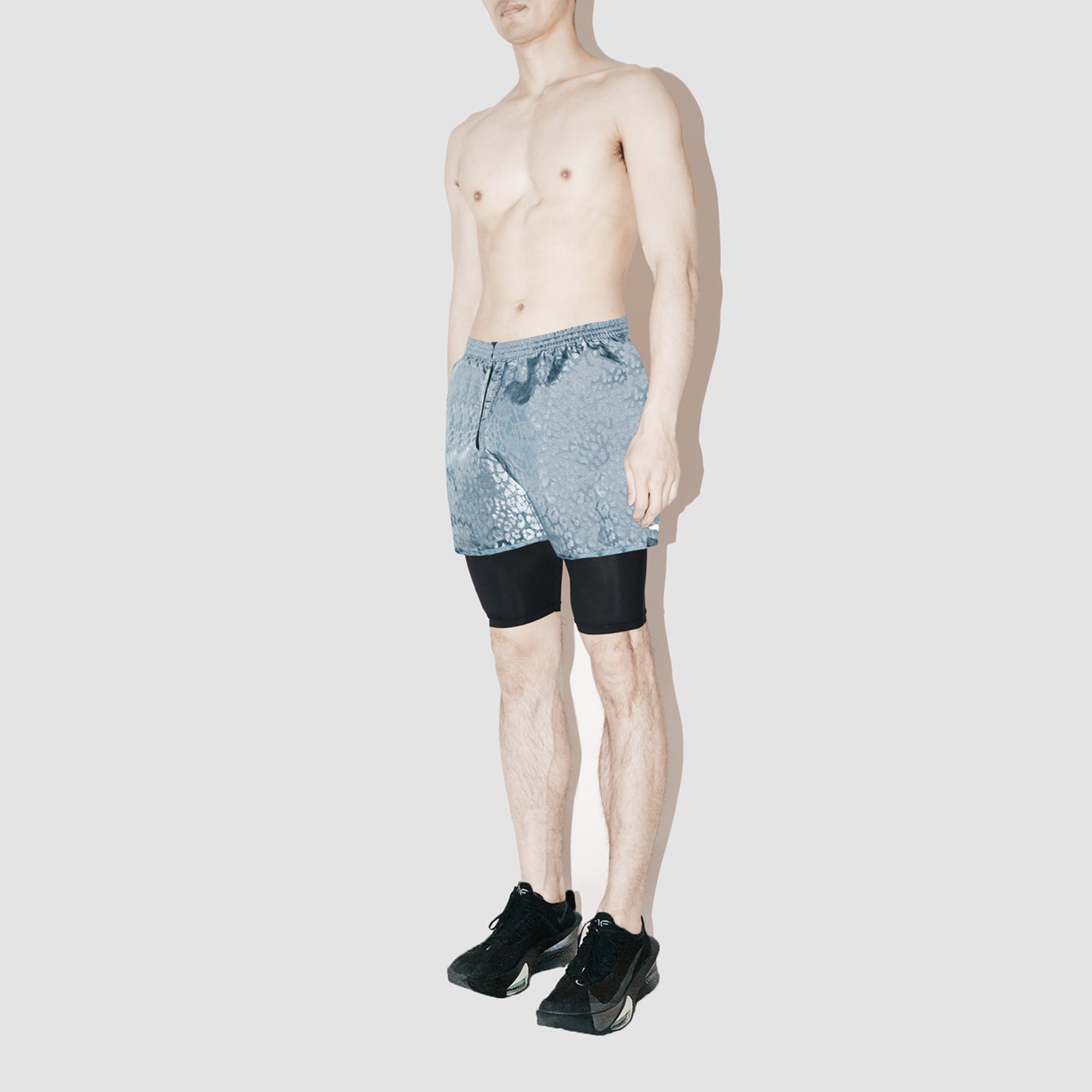 Leopard Space Running Shorts