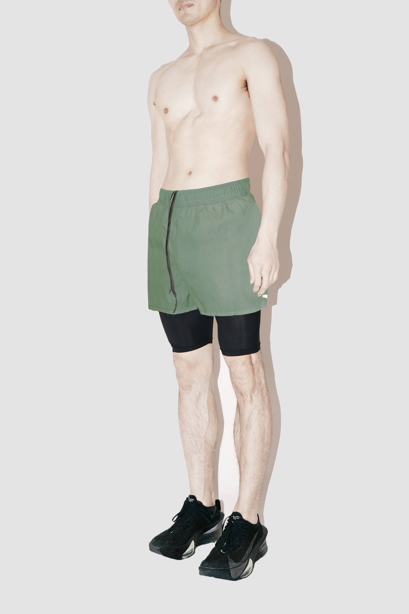Khaki Running Shorts