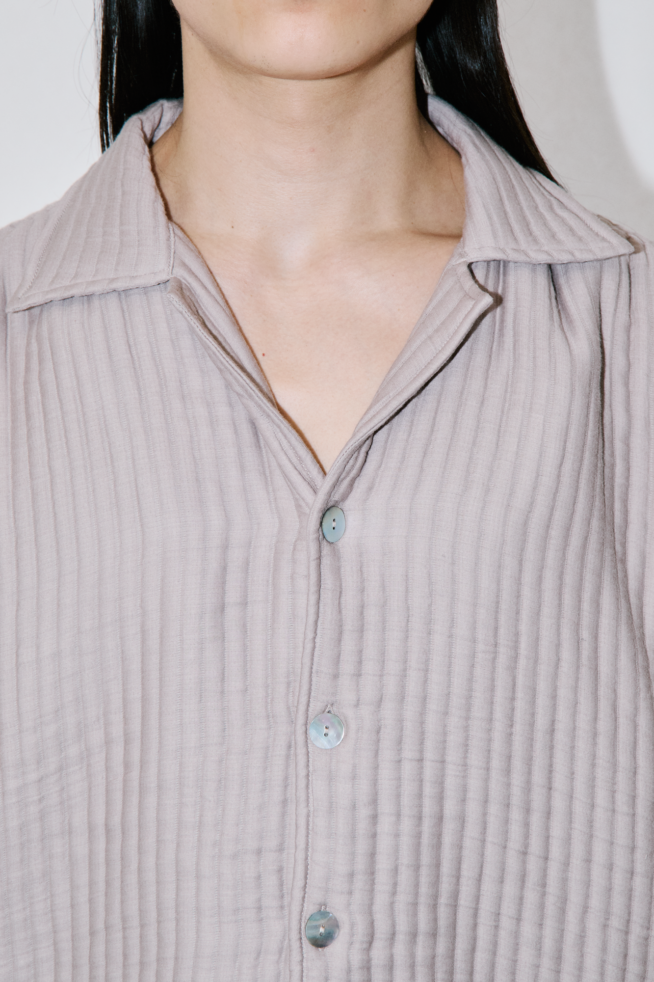AirCloud Taupe Cotton Cuban Shirt