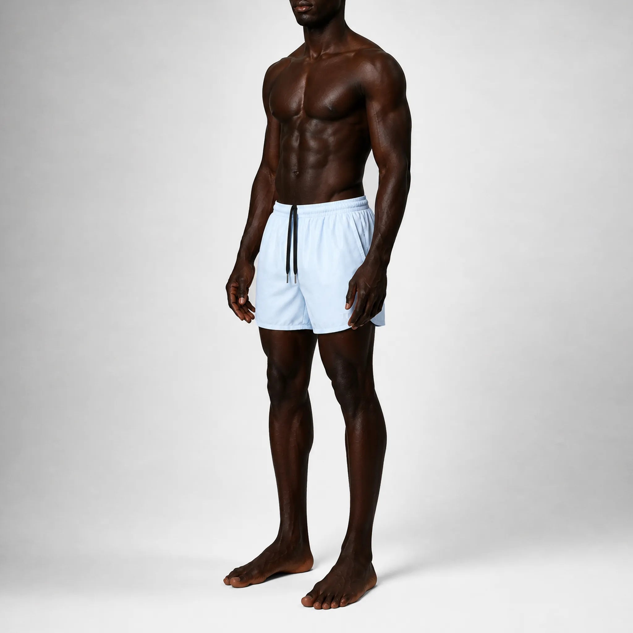 AquaSilk Sky Blue Shorter Swim Shorts