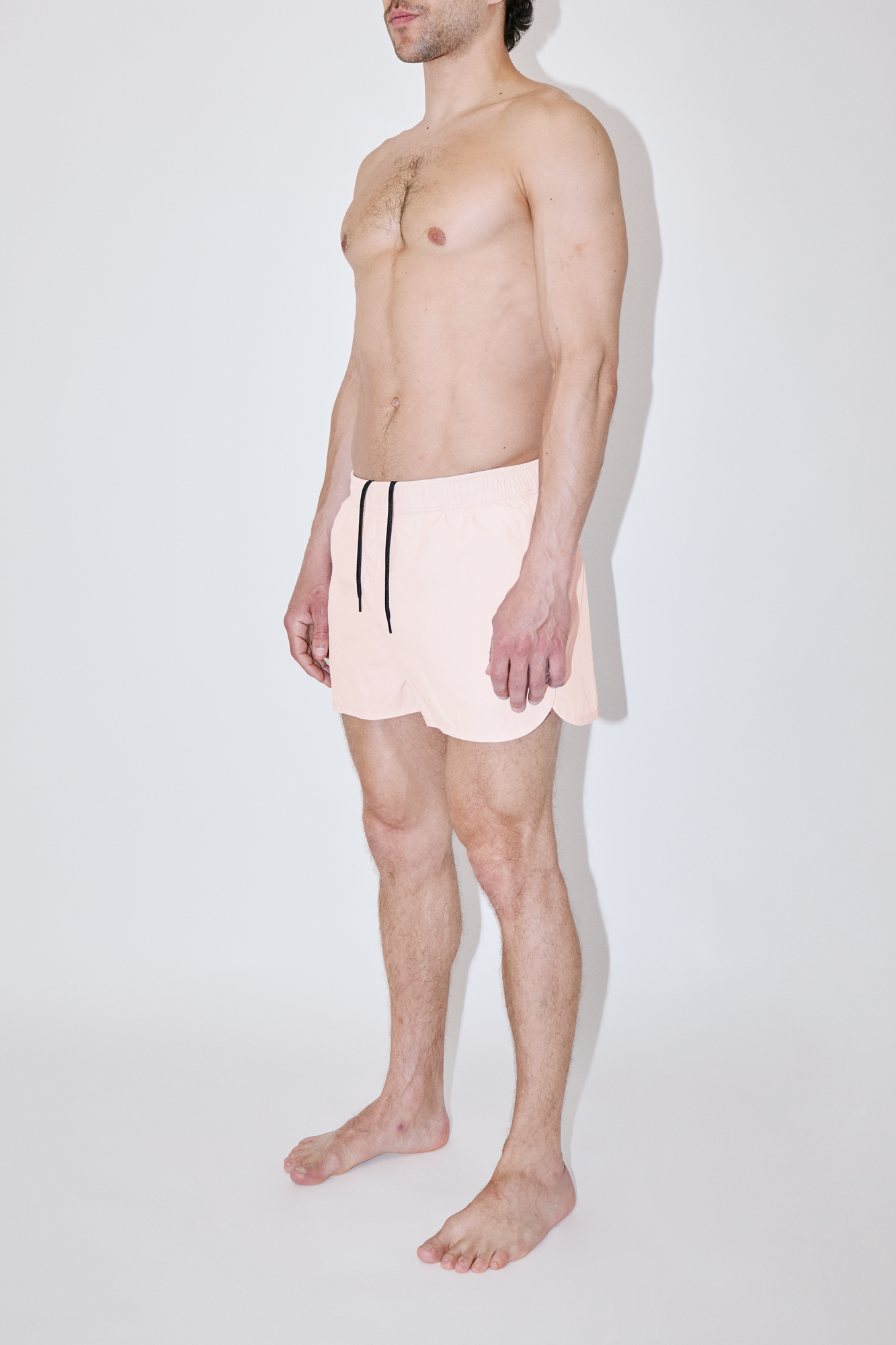 Pale Pink Shorter Swim Shorts