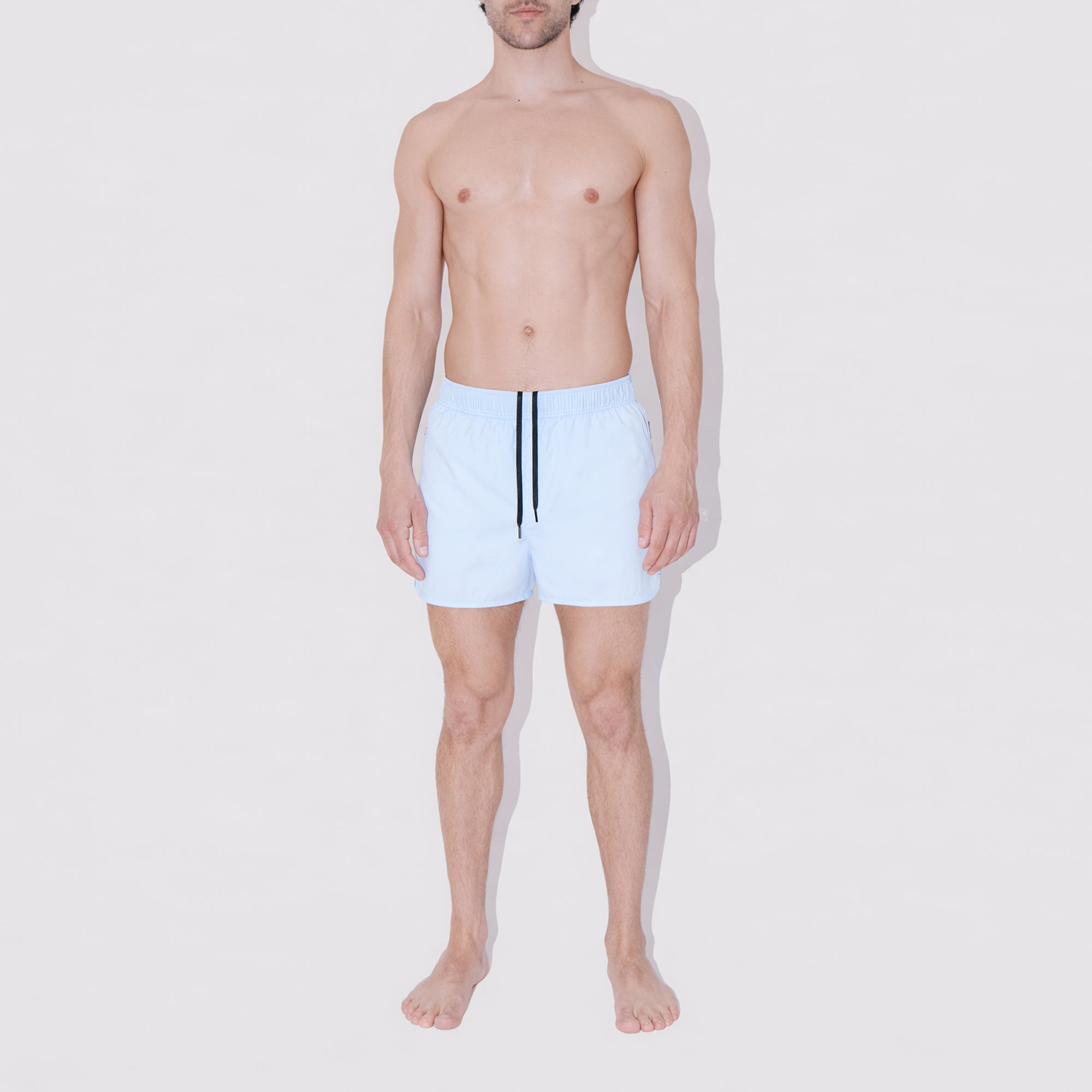 AquaSilk Sky Blue Shorter Swim Shorts