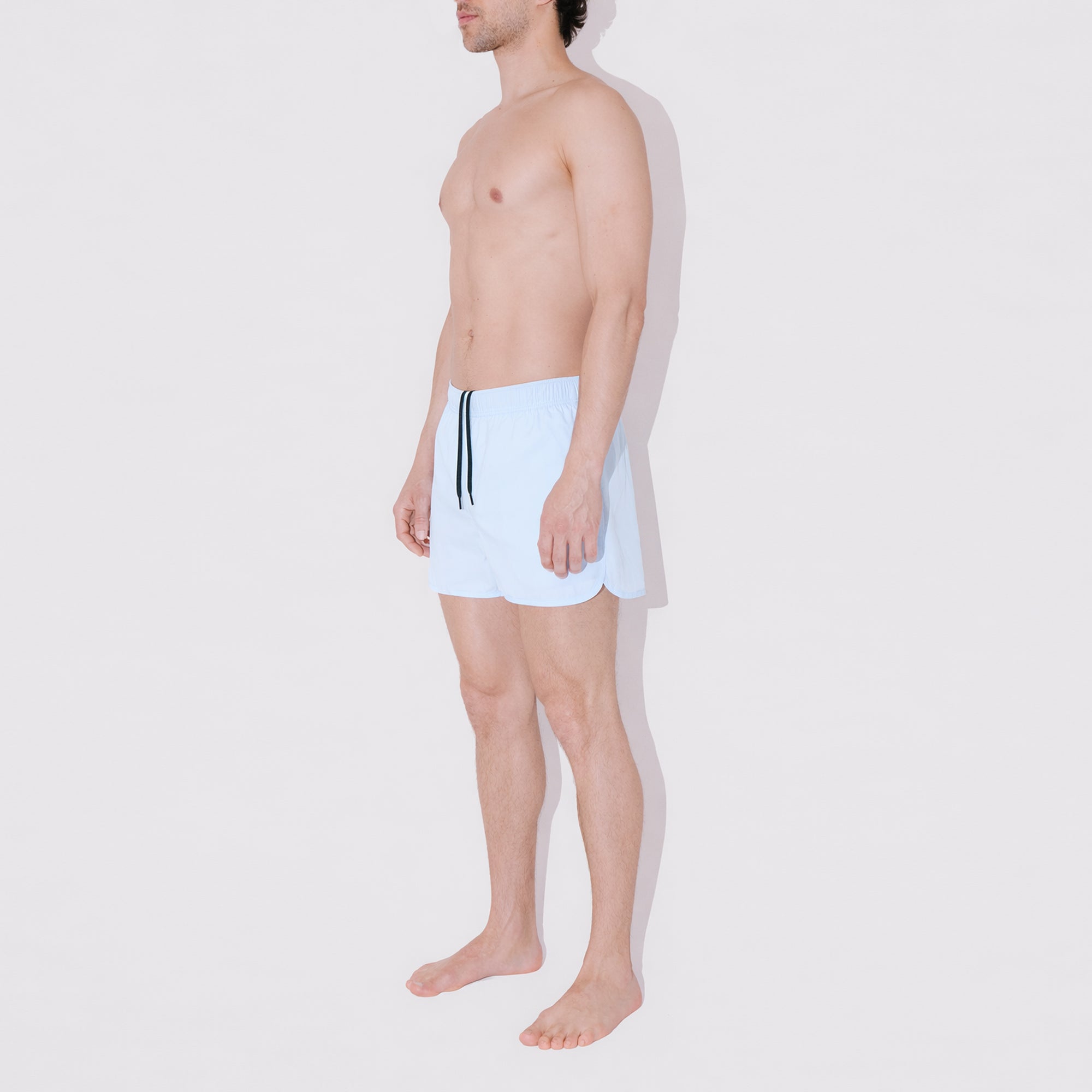 AquaSilk Sky Blue Shorter Swim Shorts