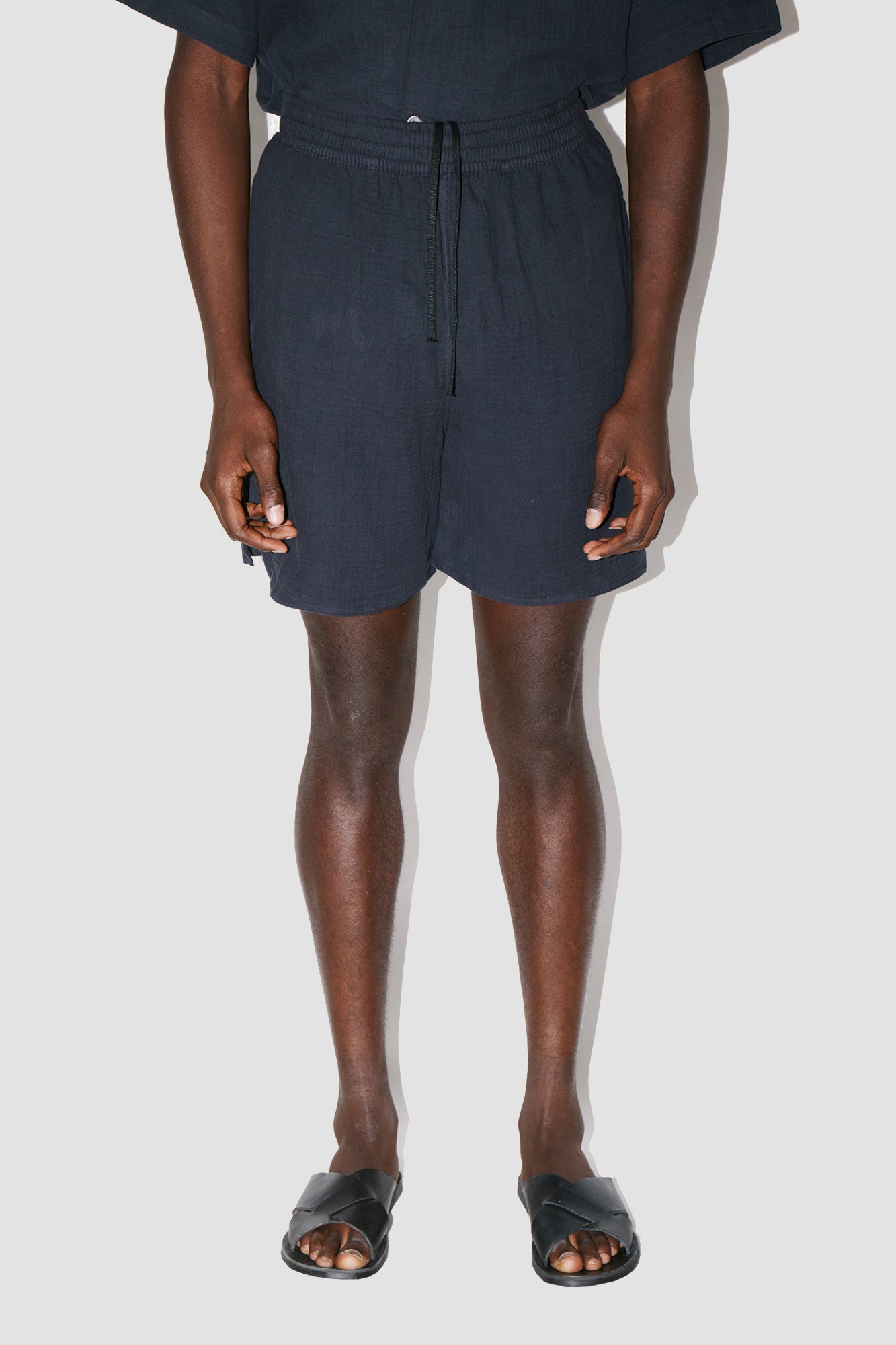 AngelWeave Dark Navy Gauze Lounge Shorts
