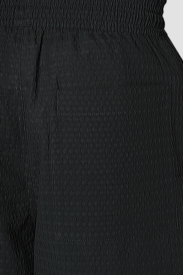 AirFlow Black Cotton Lounge Shorts