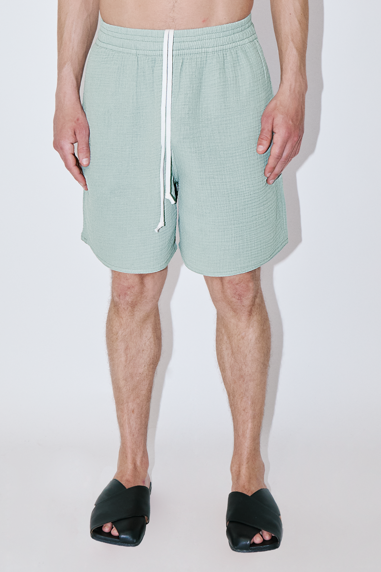 AngelWeave Almond Green Gauze Lounge Shorts