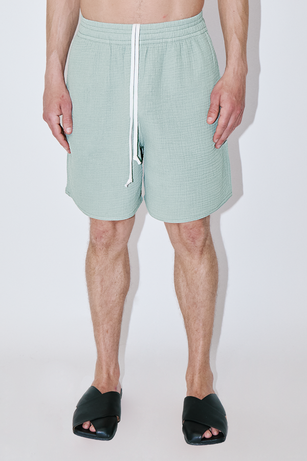 AngelWeave Almond Green Gauze Lounge Shorts