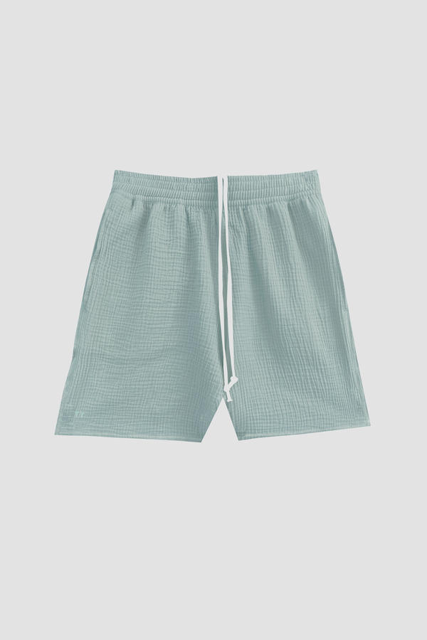 AngelWeave Almond Green Gauze Lounge Shorts