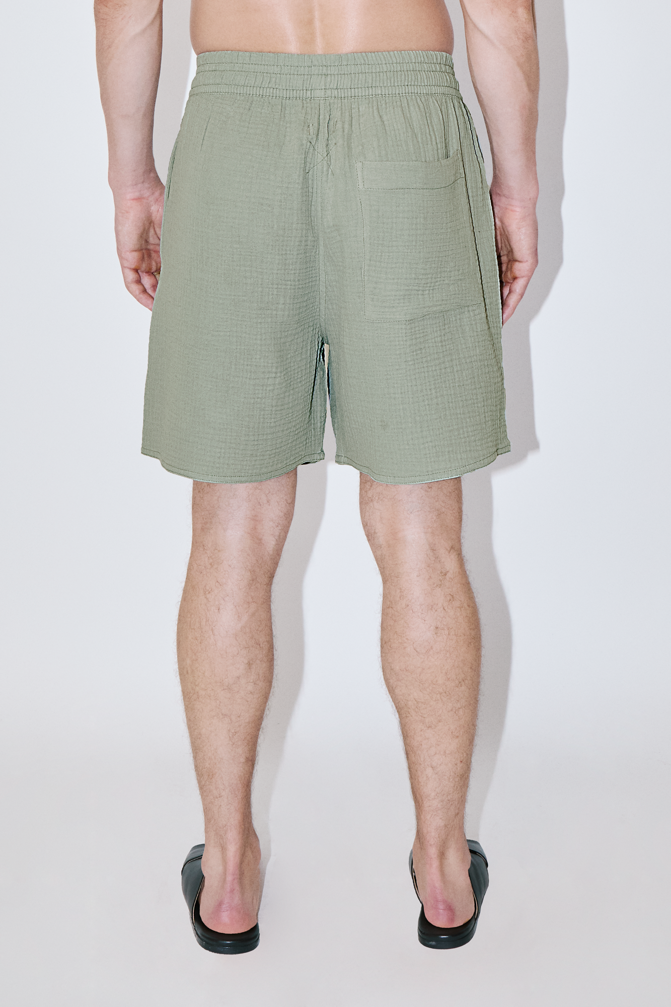 AngelWeave Khaki Gauze Lounge Shorts