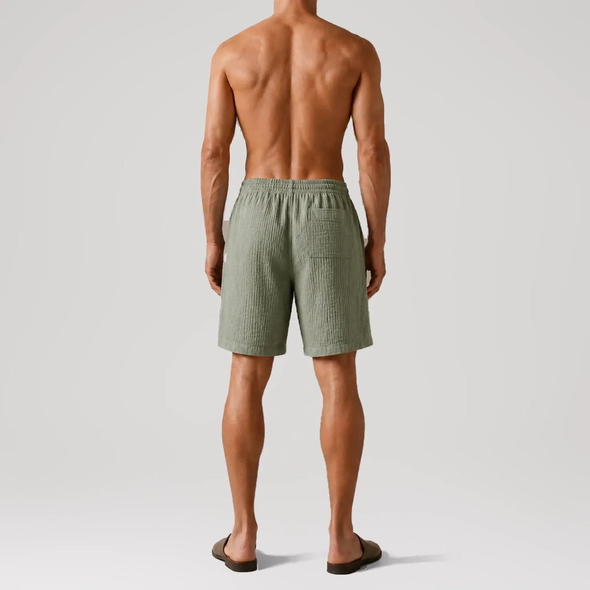 Short lounge AngelWeave Khaki Gauze, vue de dos