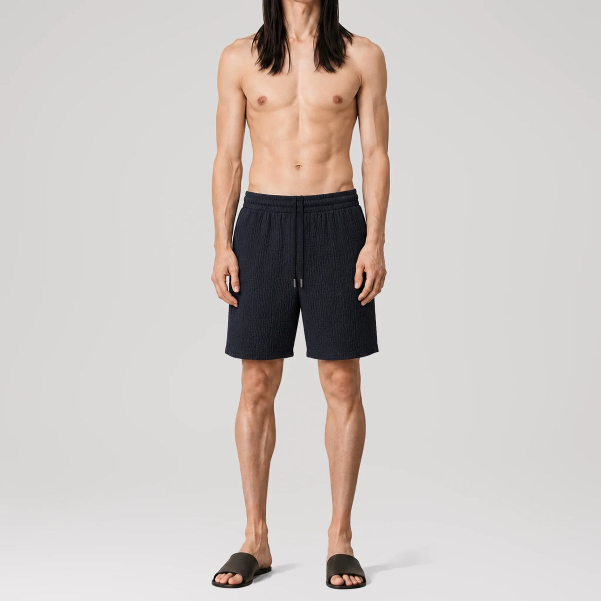 AngelWeave Midnight Gauze Lounge Shorts, front view