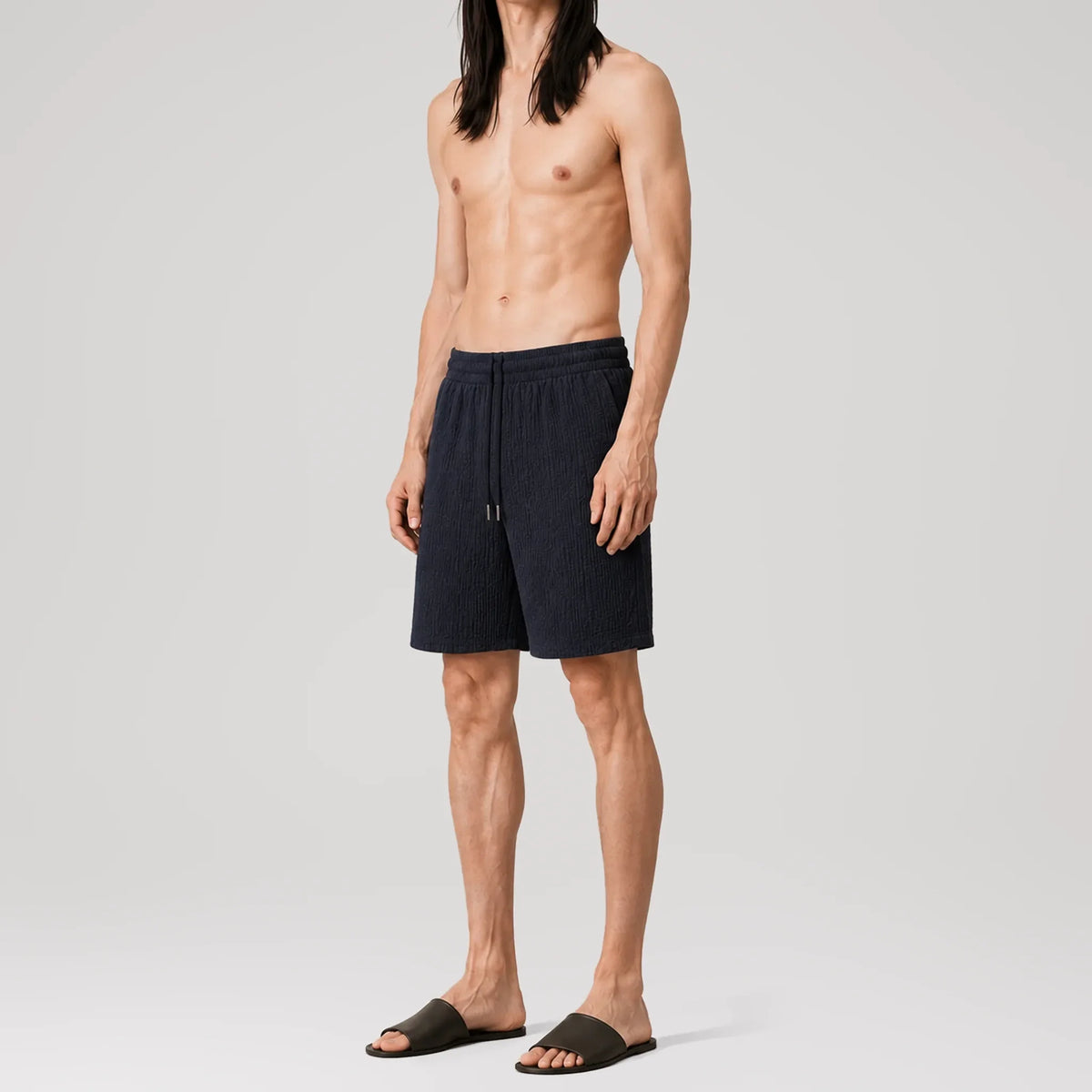 AngelWeave Midnight Gauze Lounge Shorts, side view