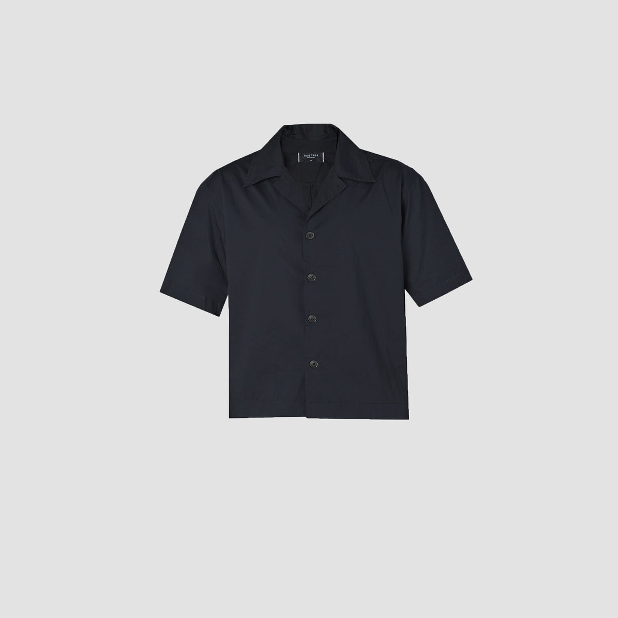 SmoothWeave Black Micro Twill Cuban Shirt