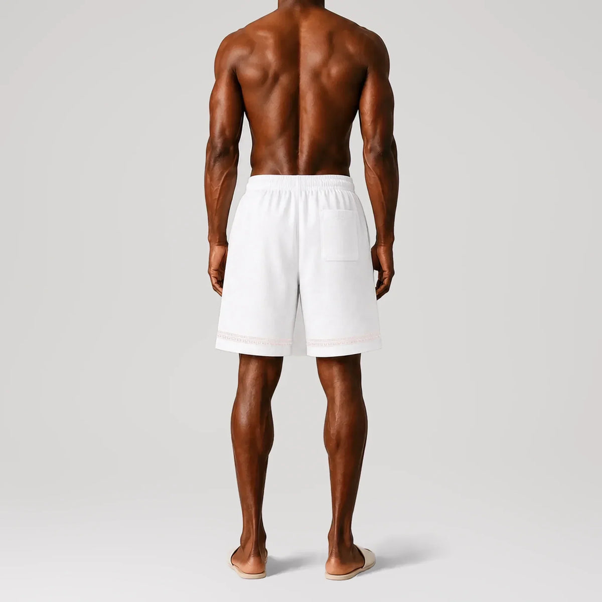 Short lounge TerraLinen Nomad Script White, vue de dos