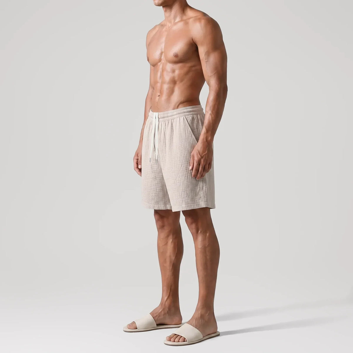 Short lounge AngelWeave Sand Gauze, vue de profil