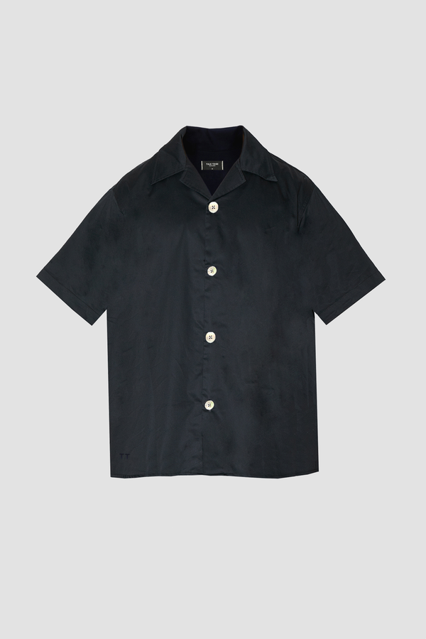 SmoothWeave Black Micro Twill Resort Shirt
