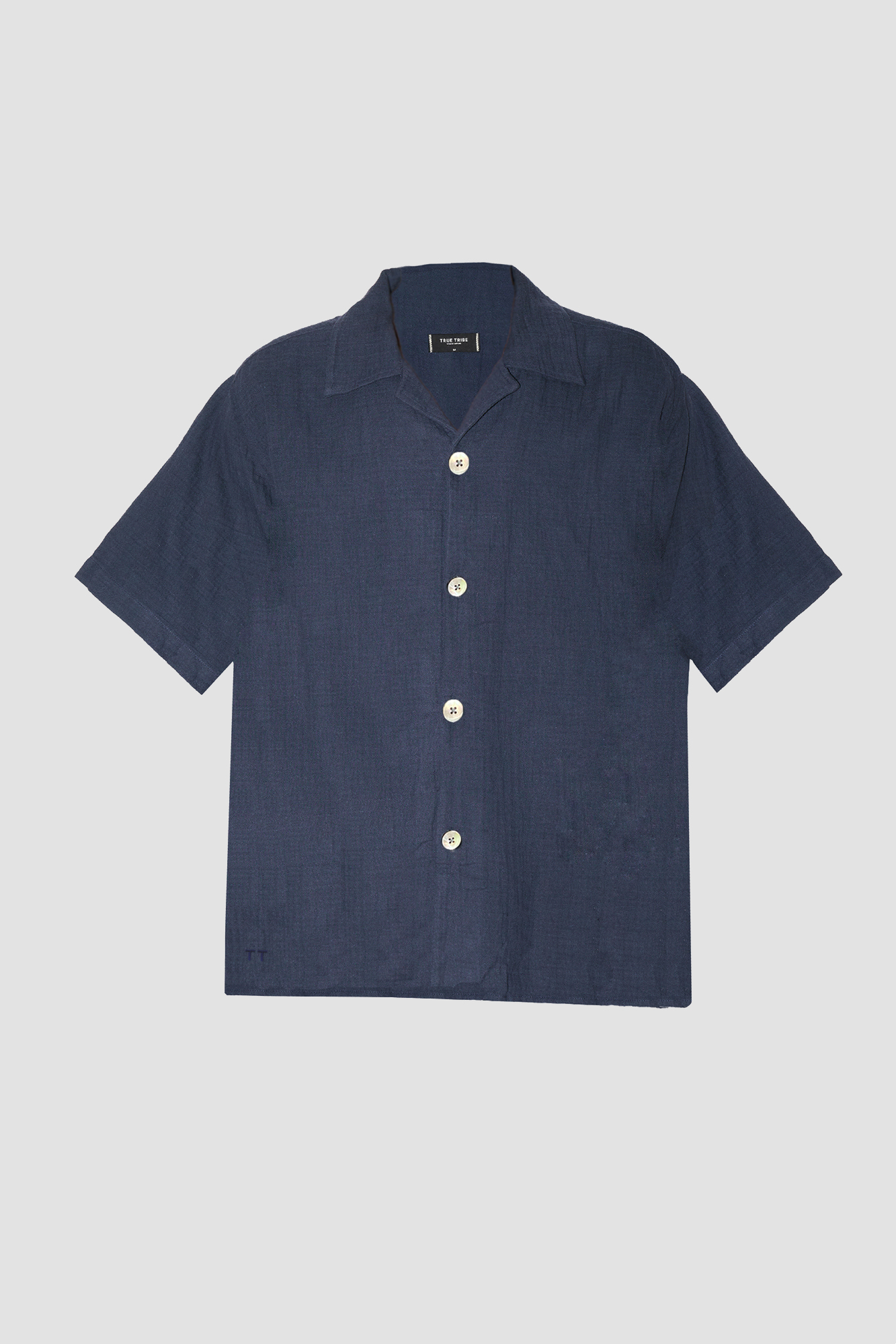 AngelWeave Dark Navy Gauze Resort Shirt
