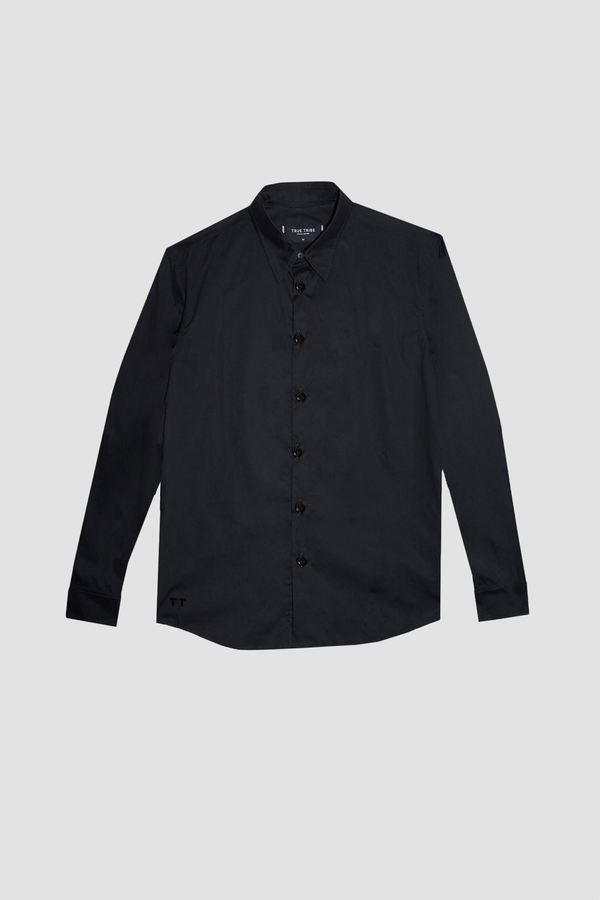 SmoothWeave Black Micro Twill Classic Shirt