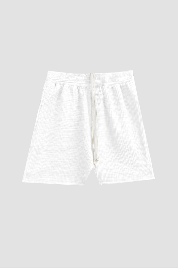 AngelWeave White Gauze Lounge Shorts