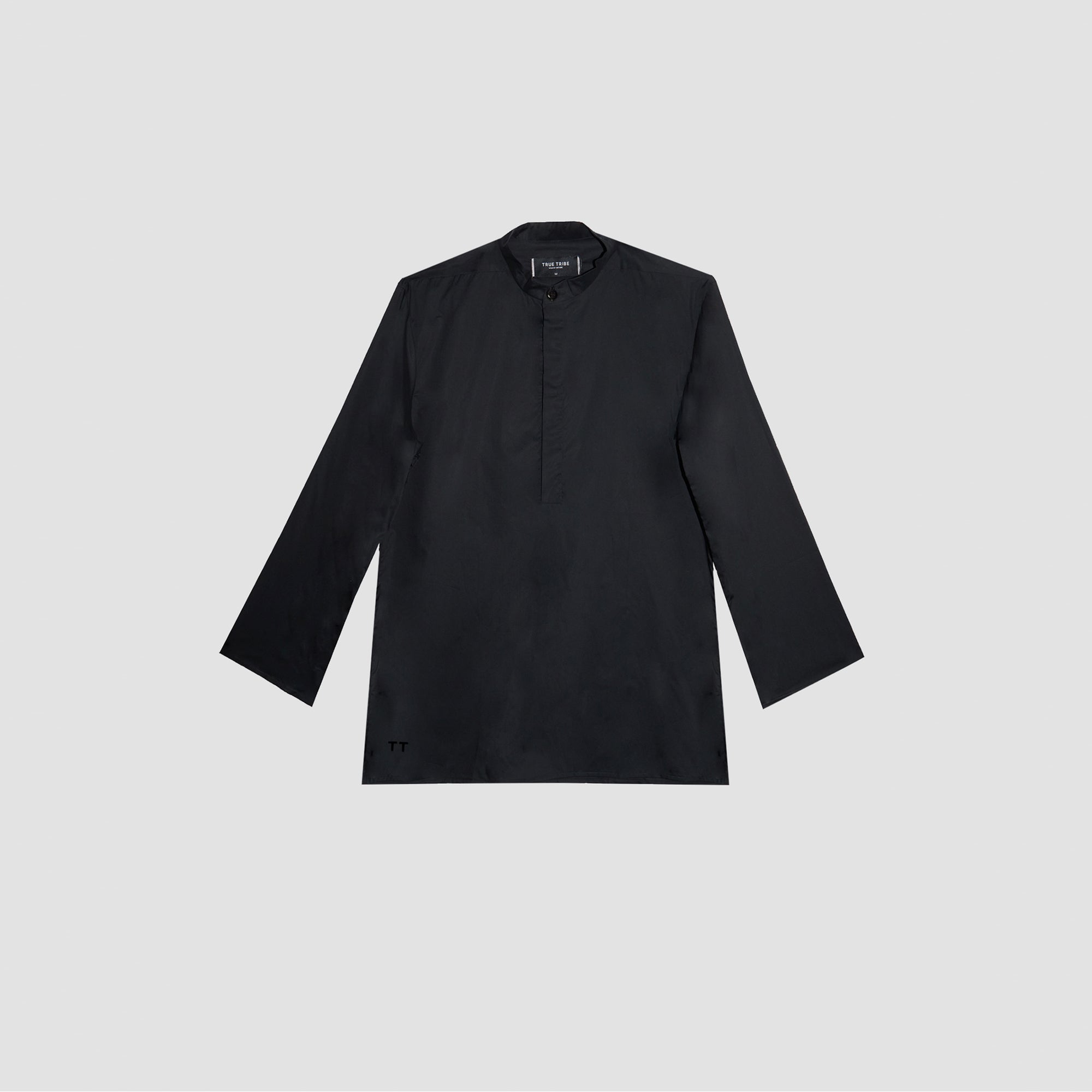 SmoothWeave Black Micro Twill Kurta