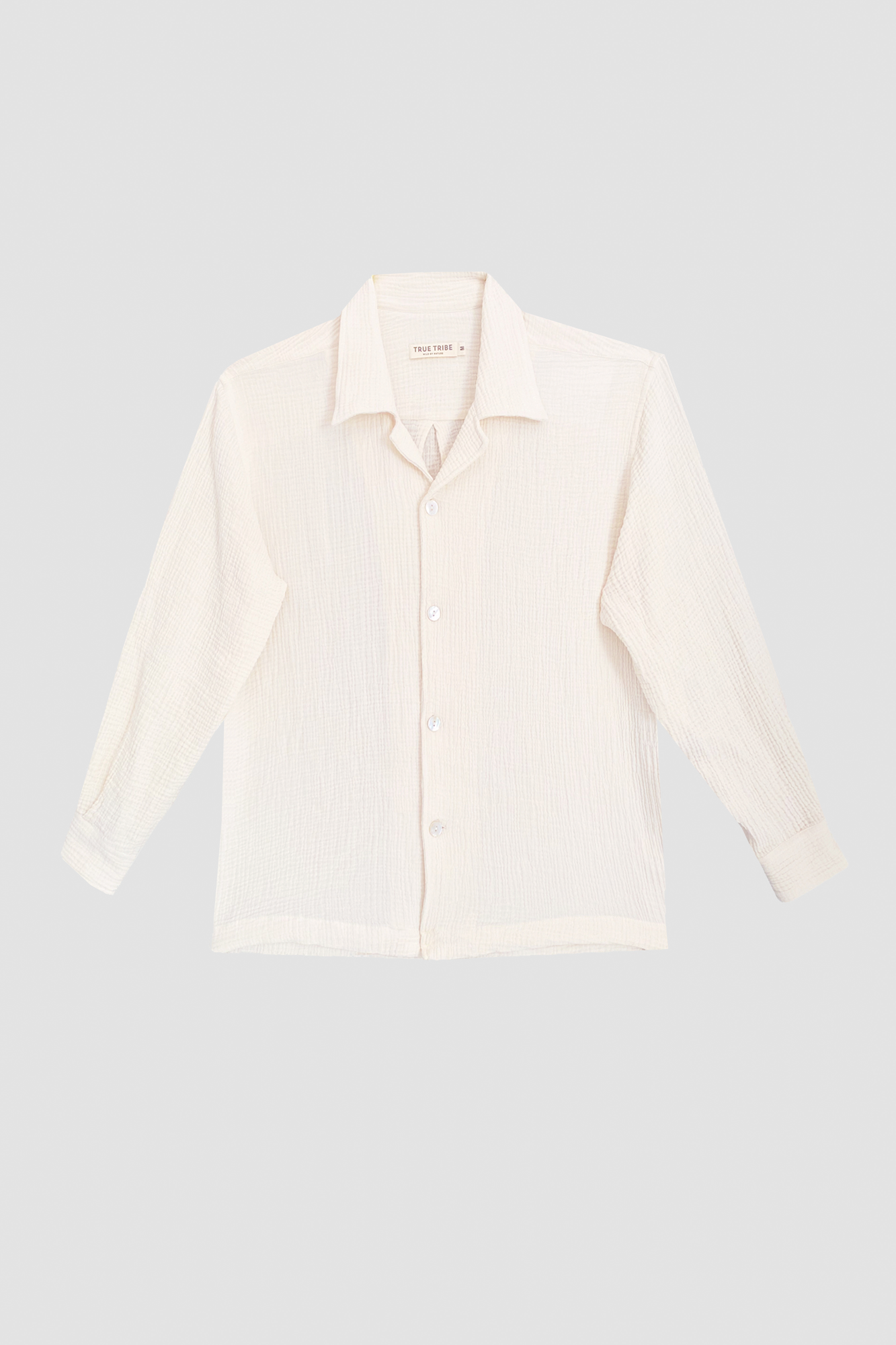 AngelWeave Ivory Gauze Long Sleeve Resort Shirt