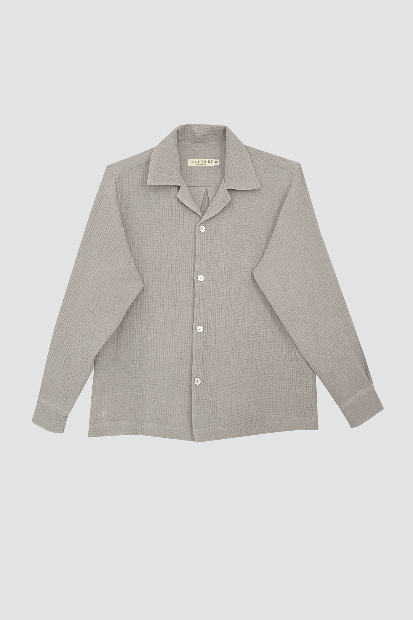 AngelWeave Sand Gauze Long Sleeve Resort Shirt