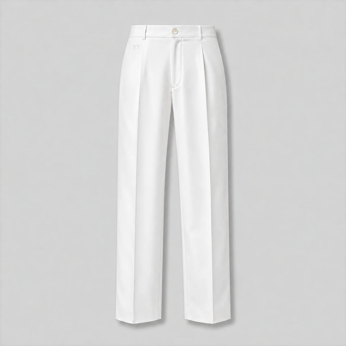 GizaLux White evening pants, flat
