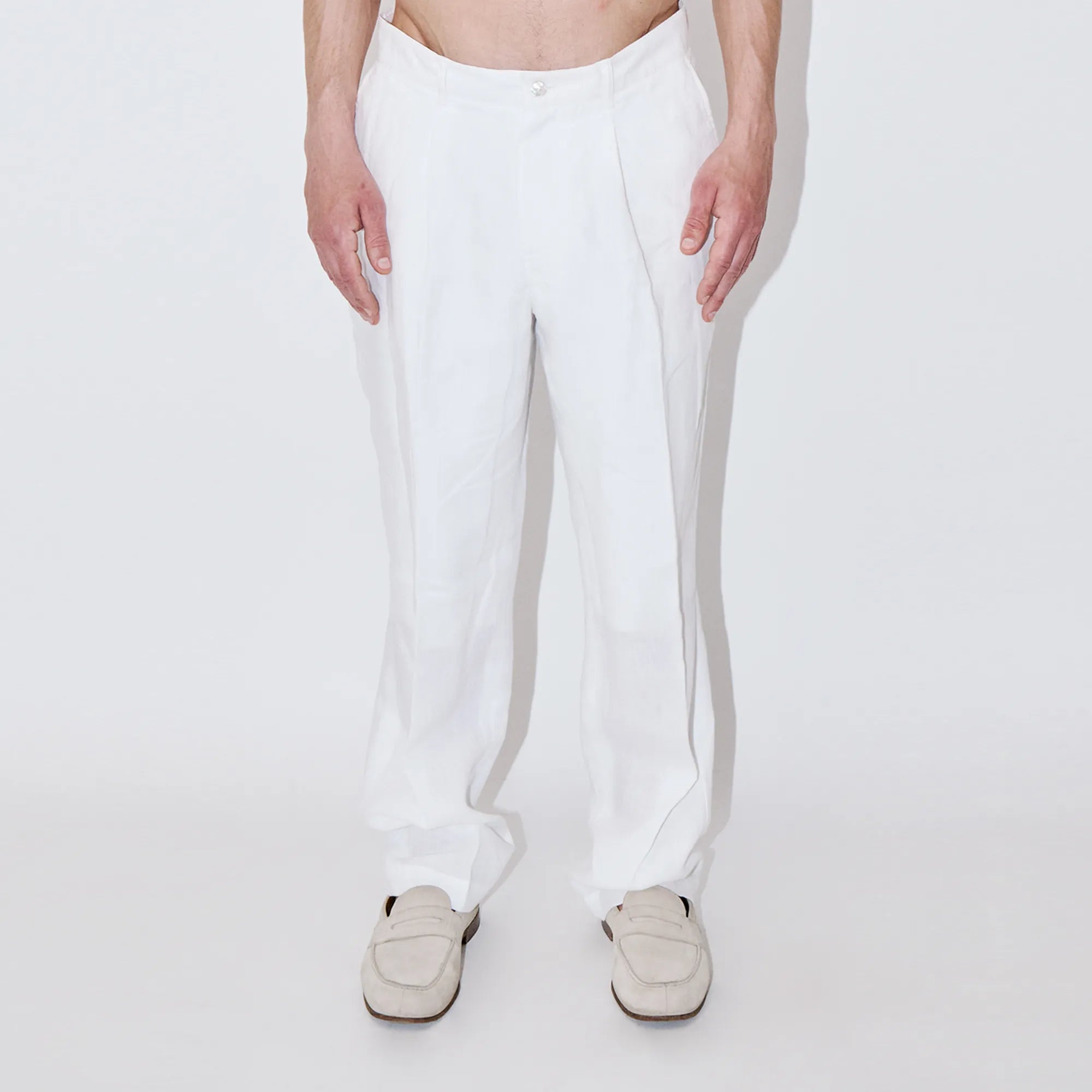 TerraLinen White Evening Pants