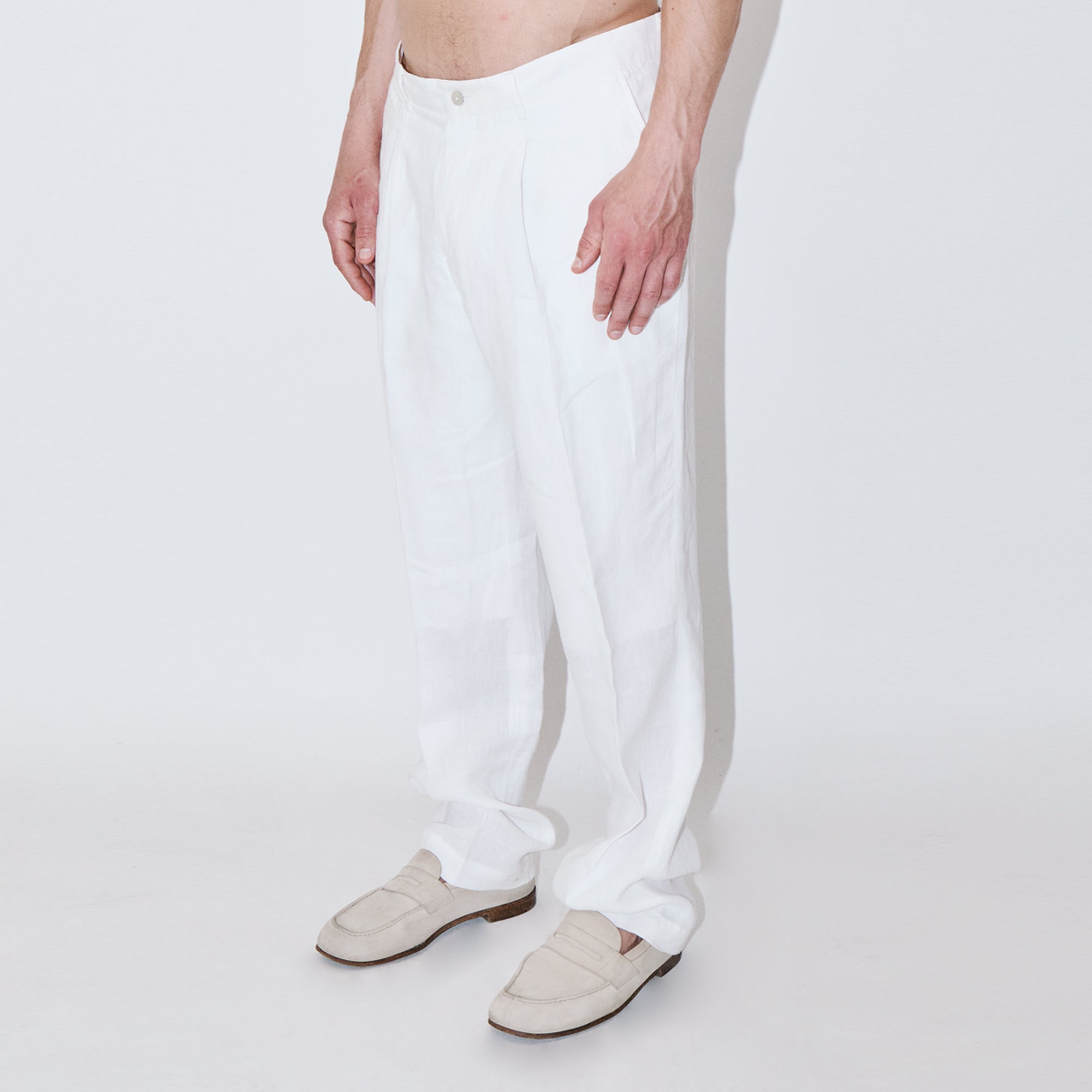 TerraLinen White Evening Pants