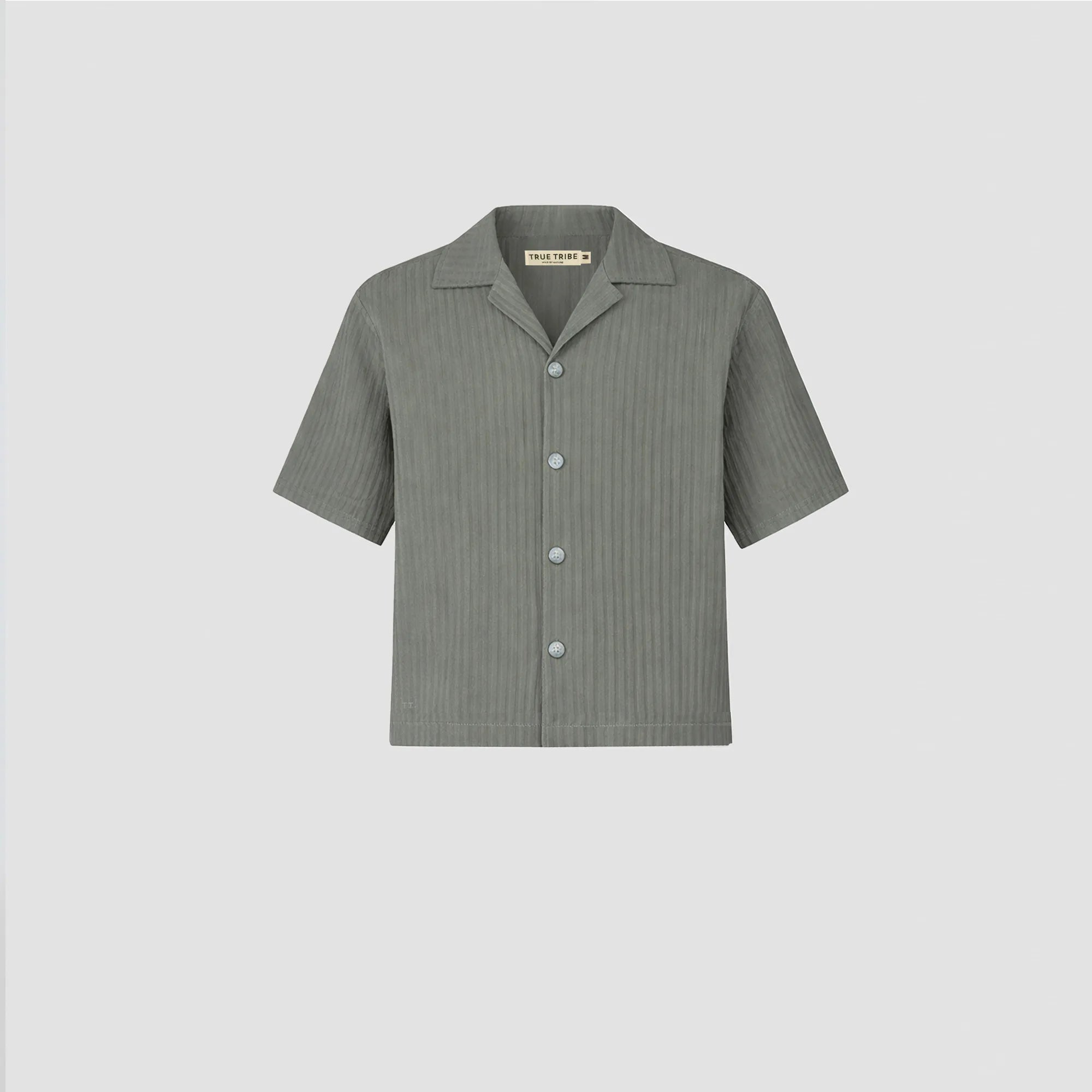 AirCloud Khaki Cotton Cuban Shirt