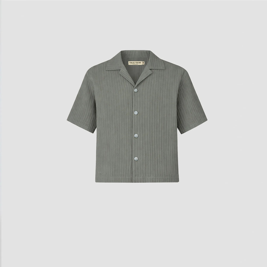 AirCloud Khaki Cotton Cuban Shirt