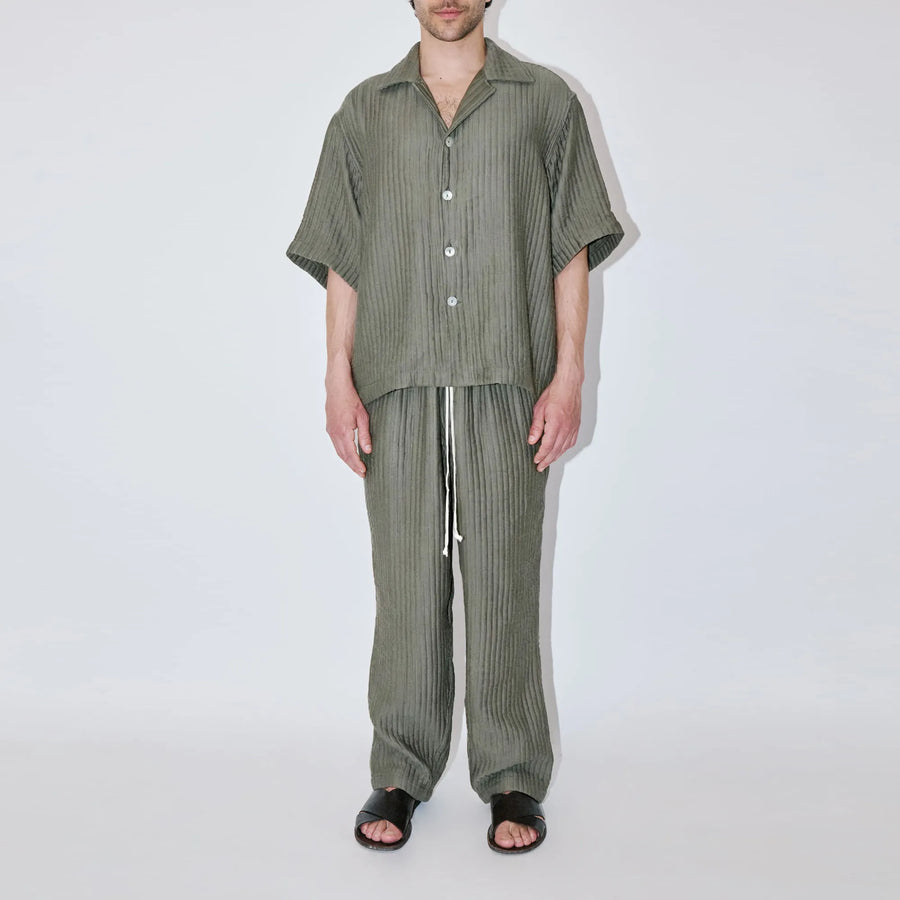 AirCloud Khaki Cotton Cuban Shirt