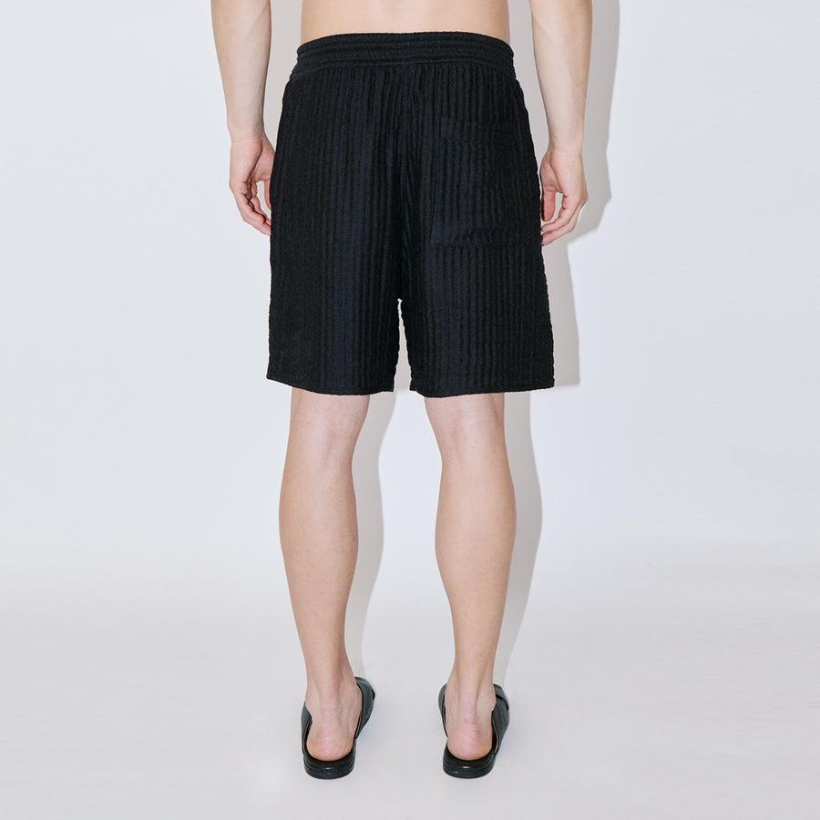 AirCloud Black Cotton Lounge Shorts