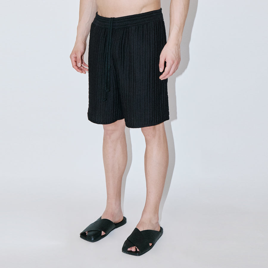 AirCloud Black Cotton Lounge Shorts
