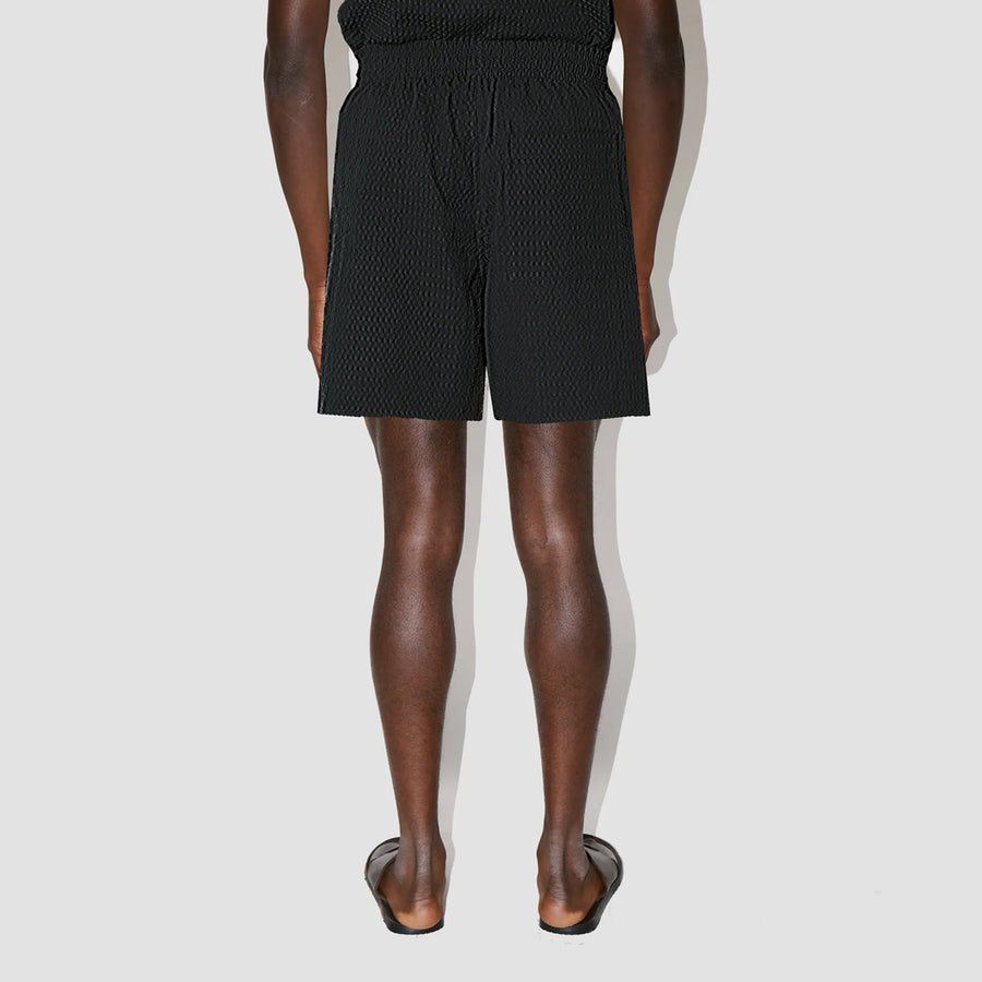 AirFlow Black Cotton Lounge Shorts