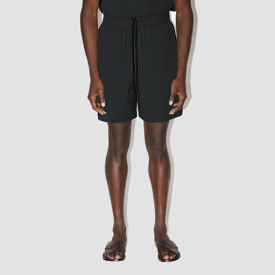 AirFlow Black Cotton Lounge Shorts