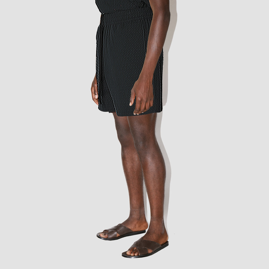 AirFlow Black Cotton Lounge Shorts